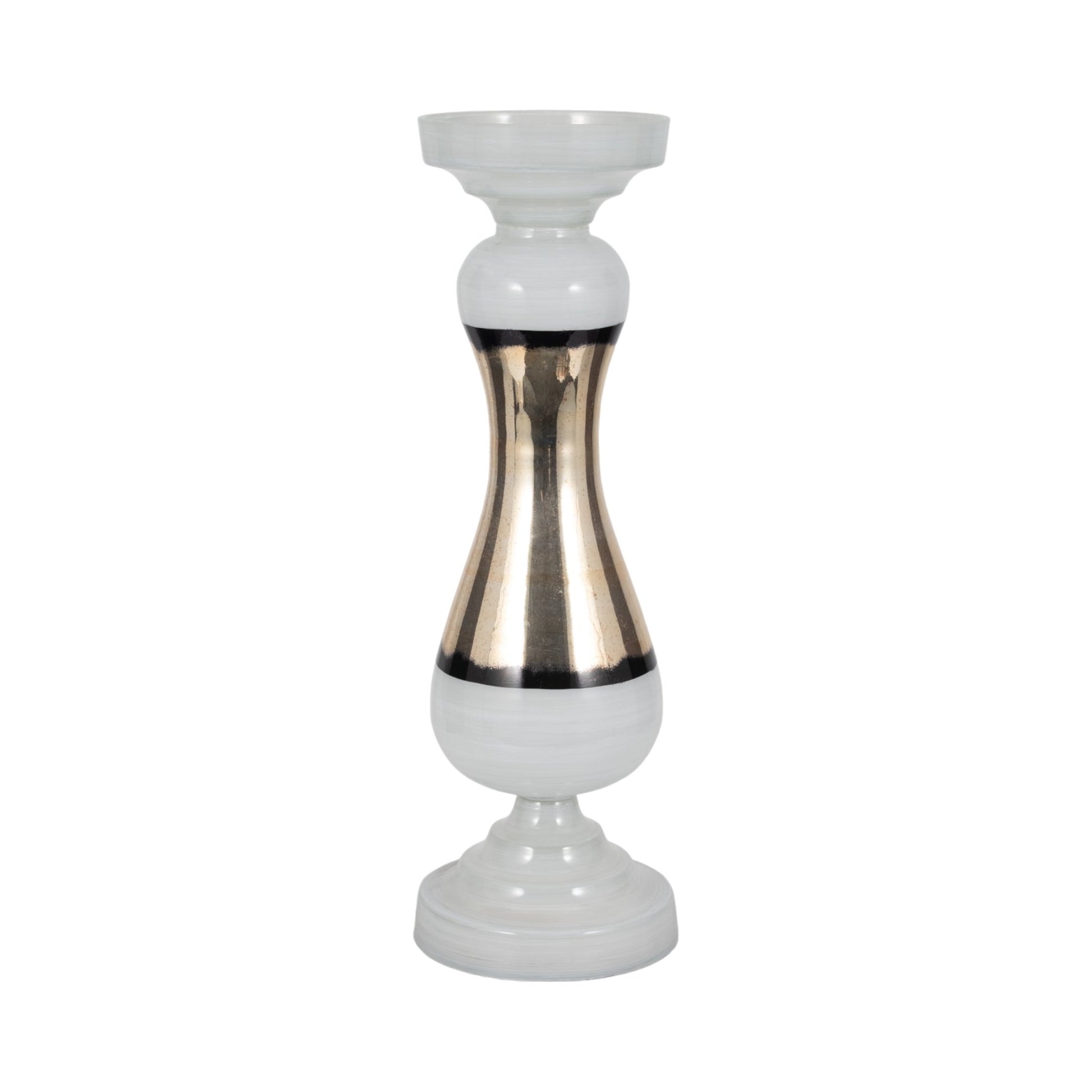 GLASS, 23" CANDLE HOLDER, WHITE Candle Holders| Sagebrook Home