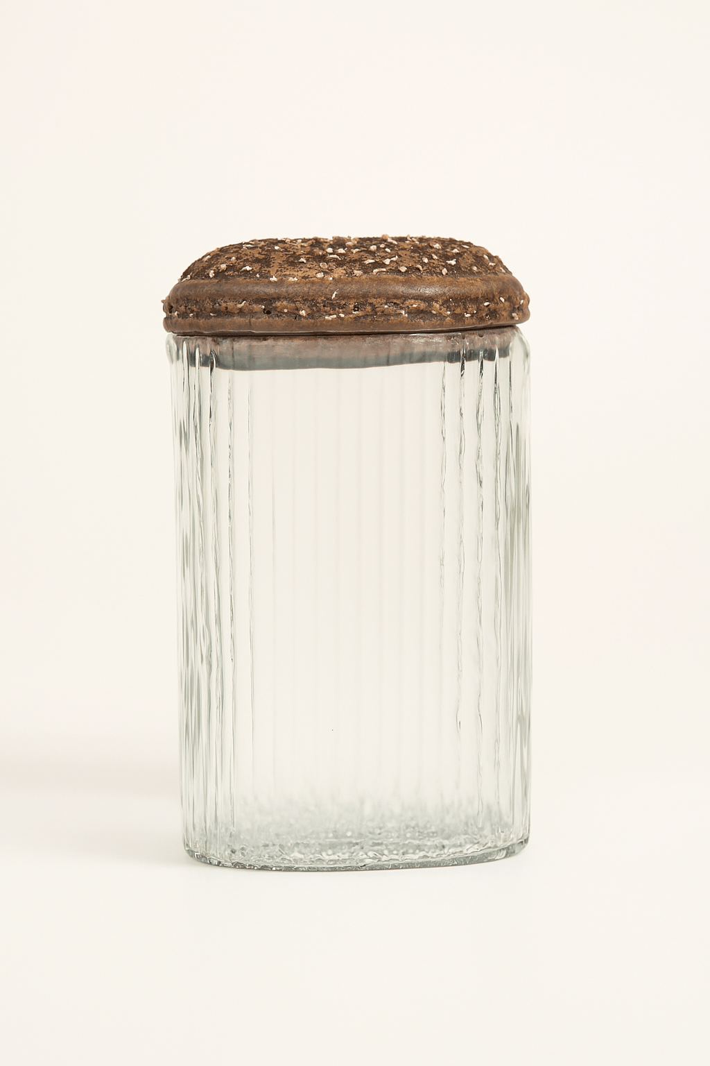 GLASS CANISTER W/WDN LID Vases and Jars| Roots Furniture
