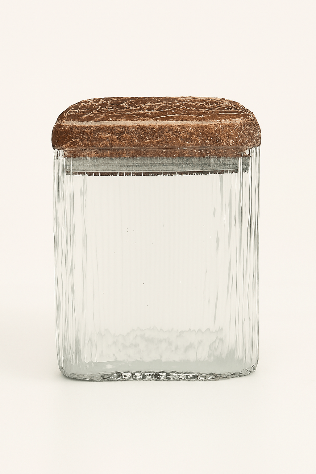 GLASS CANISTER W/WDN LID Vases and Jars| Roots Furniture