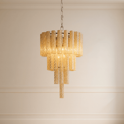 GLASS CHANDELIER 6 LIGHTS - Al Rugaib Furniture