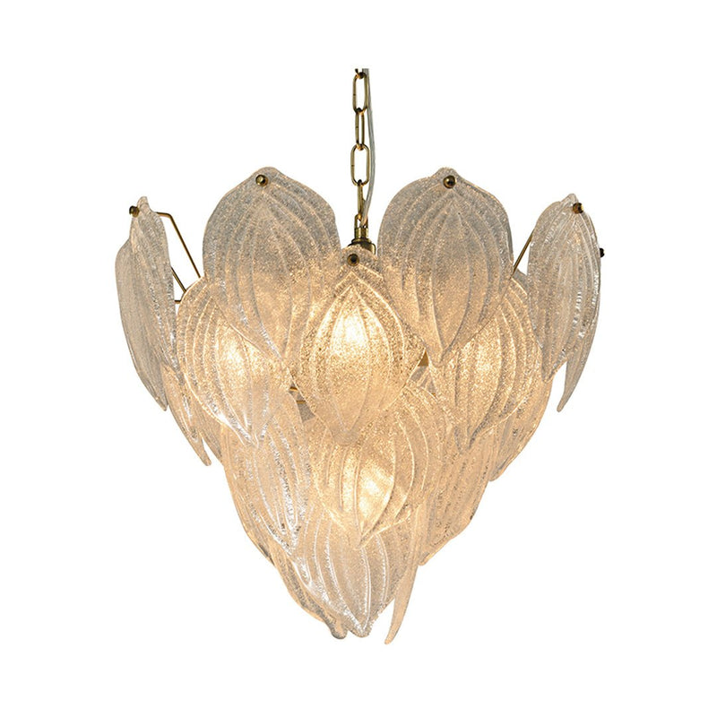 GLASS CHANDELIER 6 LIGHTS - Al Rugaib Furniture