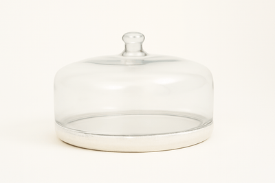 GLASS CLOCH W/MARBLE BASE - Al Rugaib Furniture