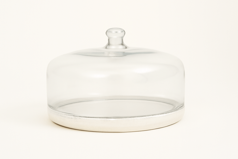 GLASS CLOCH W/MARBLE BASE - Al Rugaib Furniture