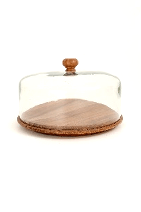 GLASS CLOCH W/WDN BASE Tray| Roots Furniture