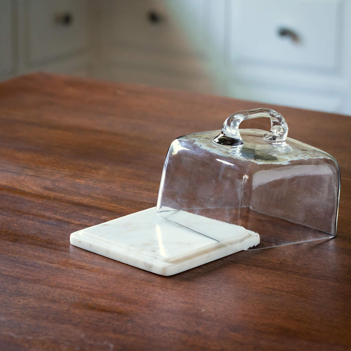Glass Cloche With Marble Base Square Tray| Roots Furniture