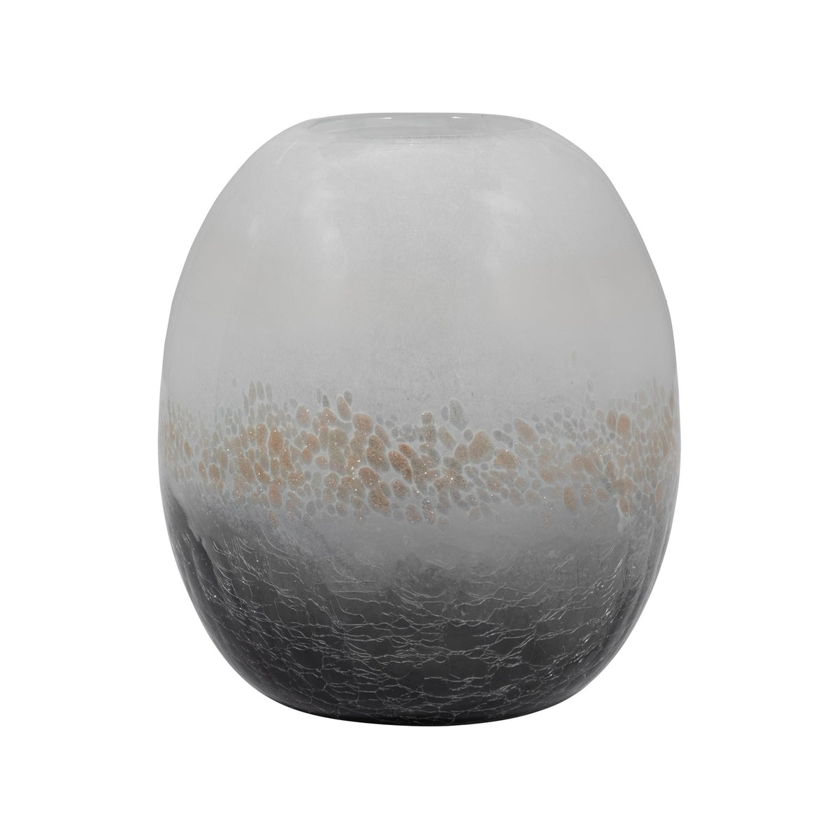 GLASS, 11" CRACKLE VASE, MULTI Vases and Jars| Sagebrook Home