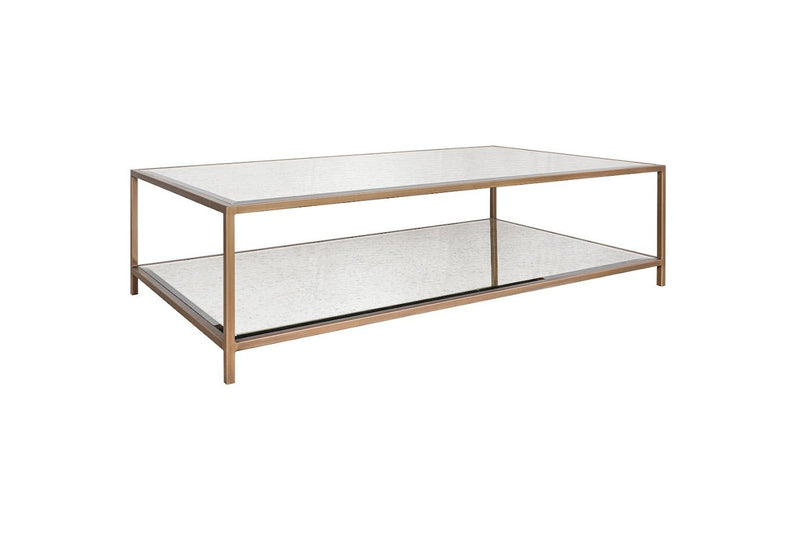 Glass Elegance Gold Coffe table - Al Rugaib Furniture