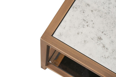 Glass Elegance Gold Coffe table - Al Rugaib Furniture