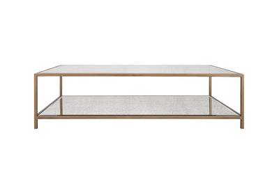 Glass Elegance Gold Coffe table - Al Rugaib Furniture