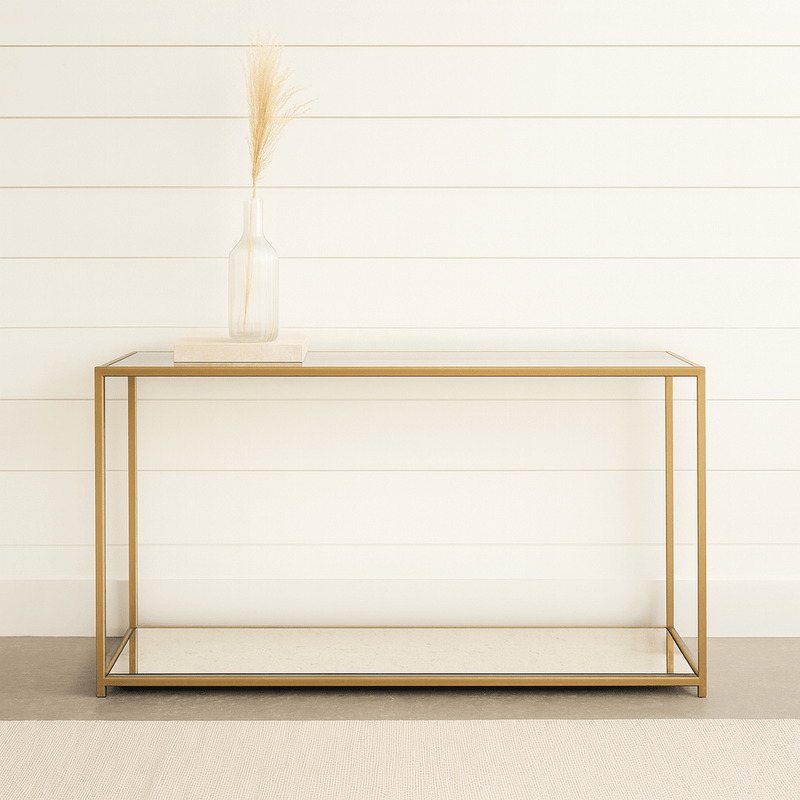 Glass Elegance Gold Console - Al Rugaib Furniture