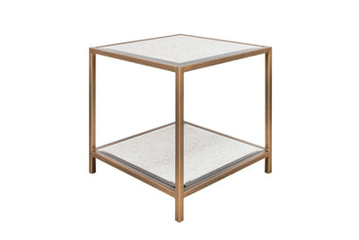 Glass Elegance Gold Side table - Al Rugaib Furniture
