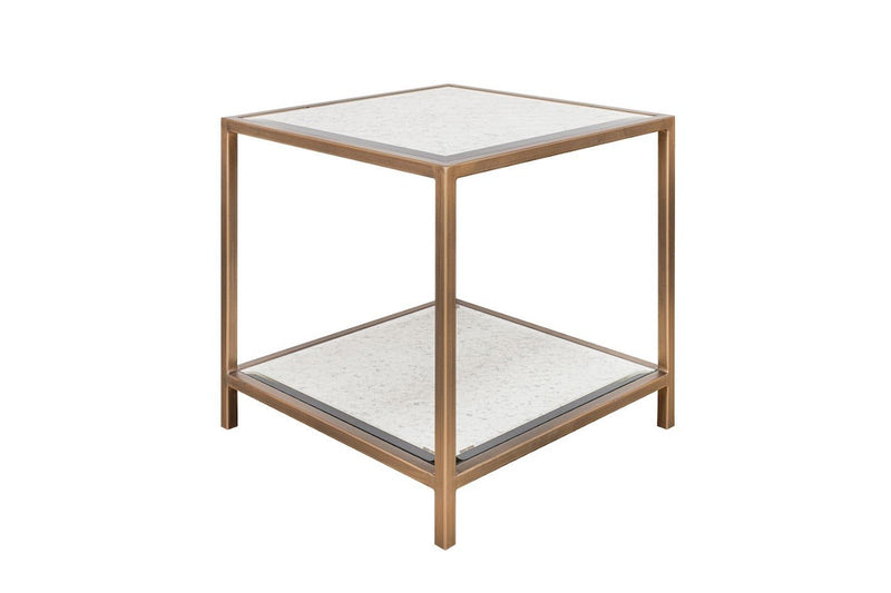 Glass Elegance Gold Side table - Al Rugaib Furniture