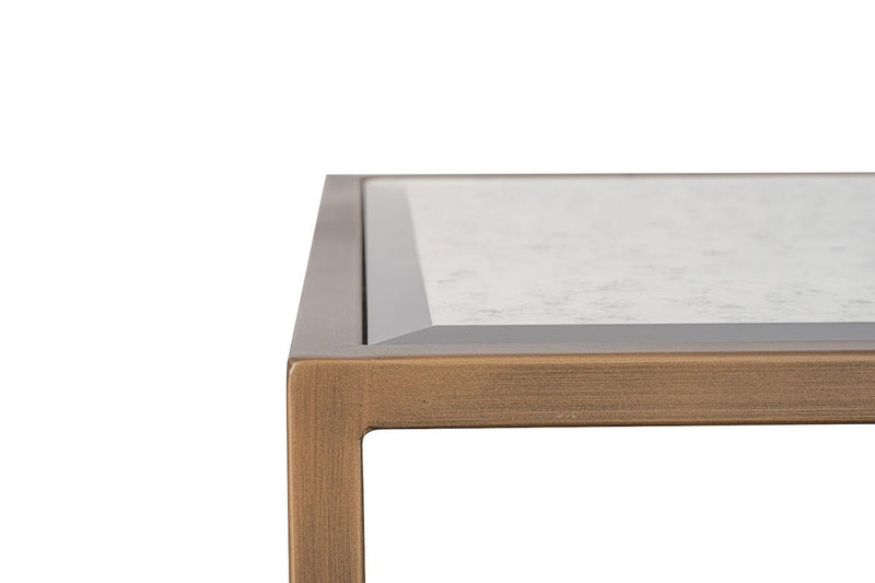 Glass Elegance Gold Side table - Al Rugaib Furniture