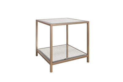 Glass Elegance Gold Side table - Al Rugaib Furniture