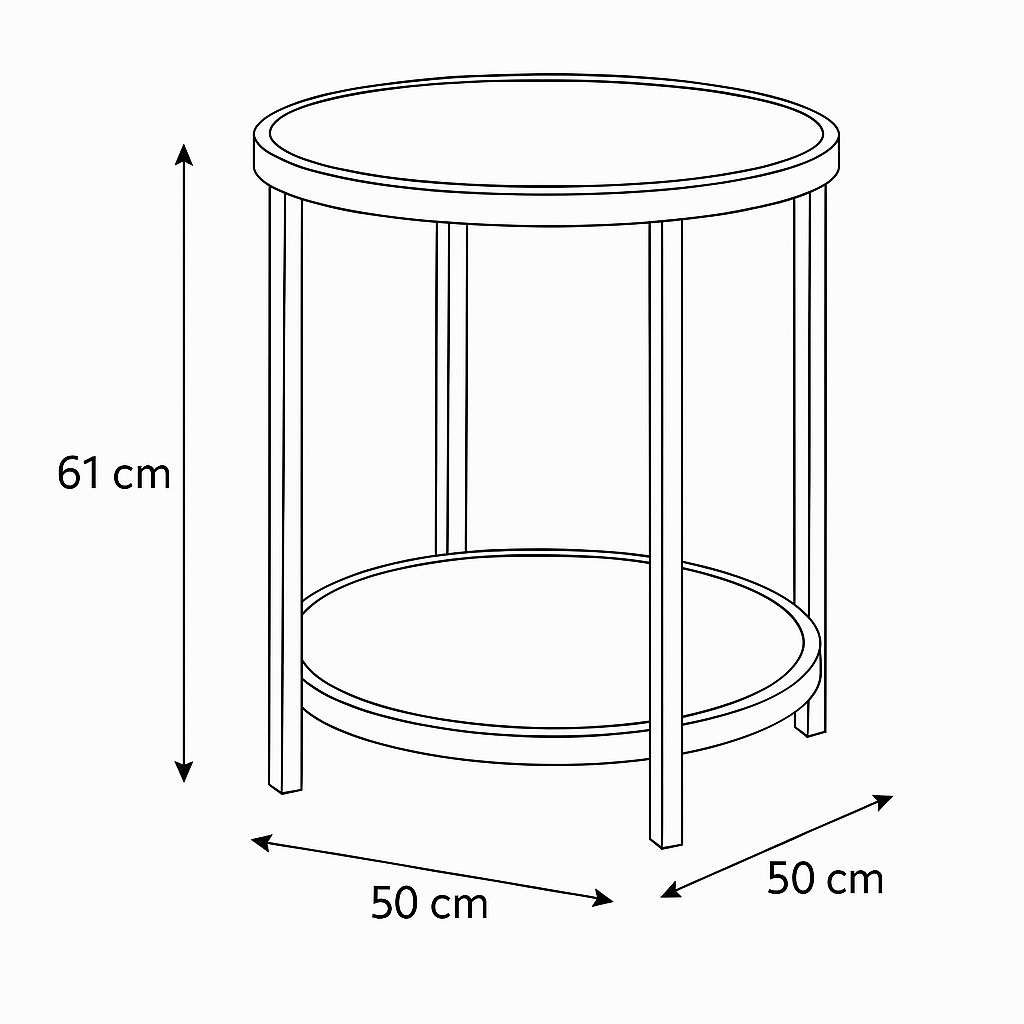 Glass Elegance Round Side table Accent & End Tables| Roots Furniture