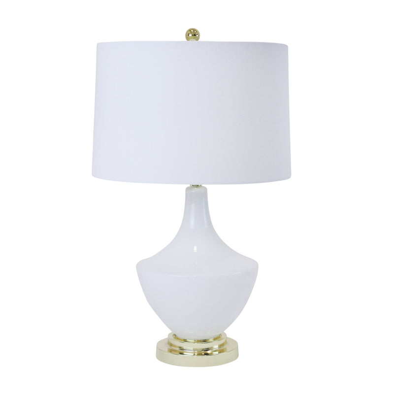 GLASS GENIE TABLE LAMP 28", WHITE - Al Rugaib Furniture