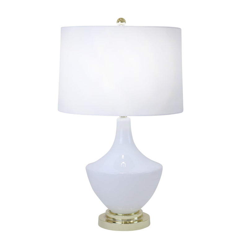 GLASS GENIE TABLE LAMP 28", WHITE - Al Rugaib Furniture
