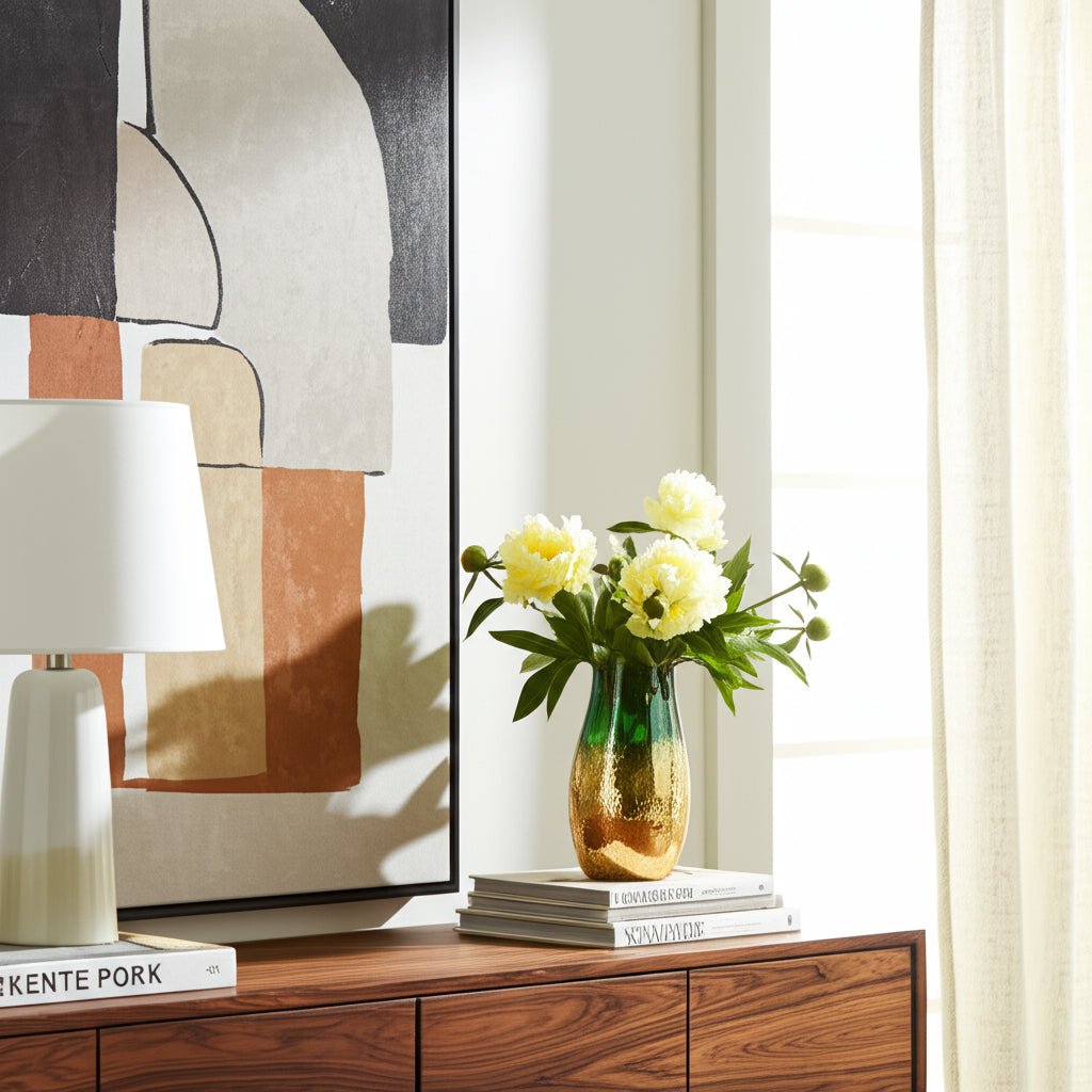 GLASS, GOLD DIPPED VASE, GREEN Vases and Jars| Sagebrook Home