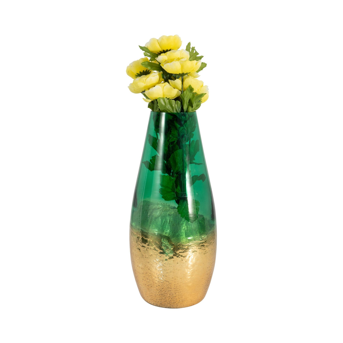 GLASS, GOLD DIPPED VASE, GREEN Vases and Jars| Sagebrook Home