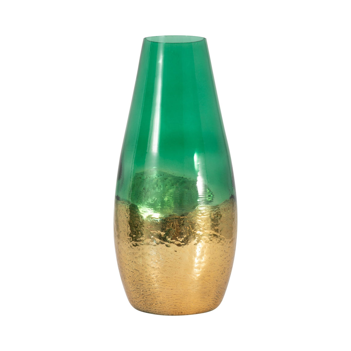 GLASS, GOLD DIPPED VASE, GREEN Vases and Jars| Sagebrook Home