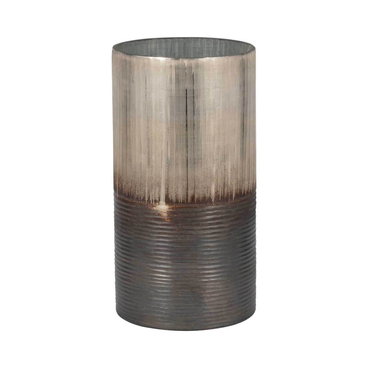 GLASS, 13" METALLIC 2-TONE VASE, SILVER Vases and Jars| Sagebrook Home