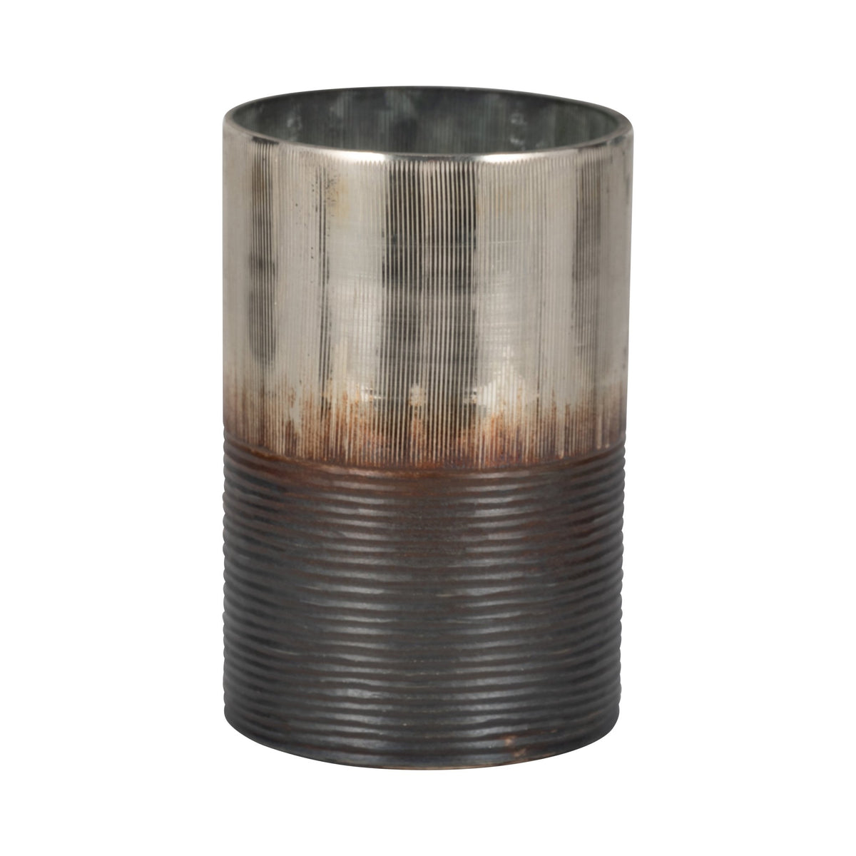 GLASS, 13" METALLIC 2-TONE VASE, SILVER Vases and Jars| Sagebrook Home