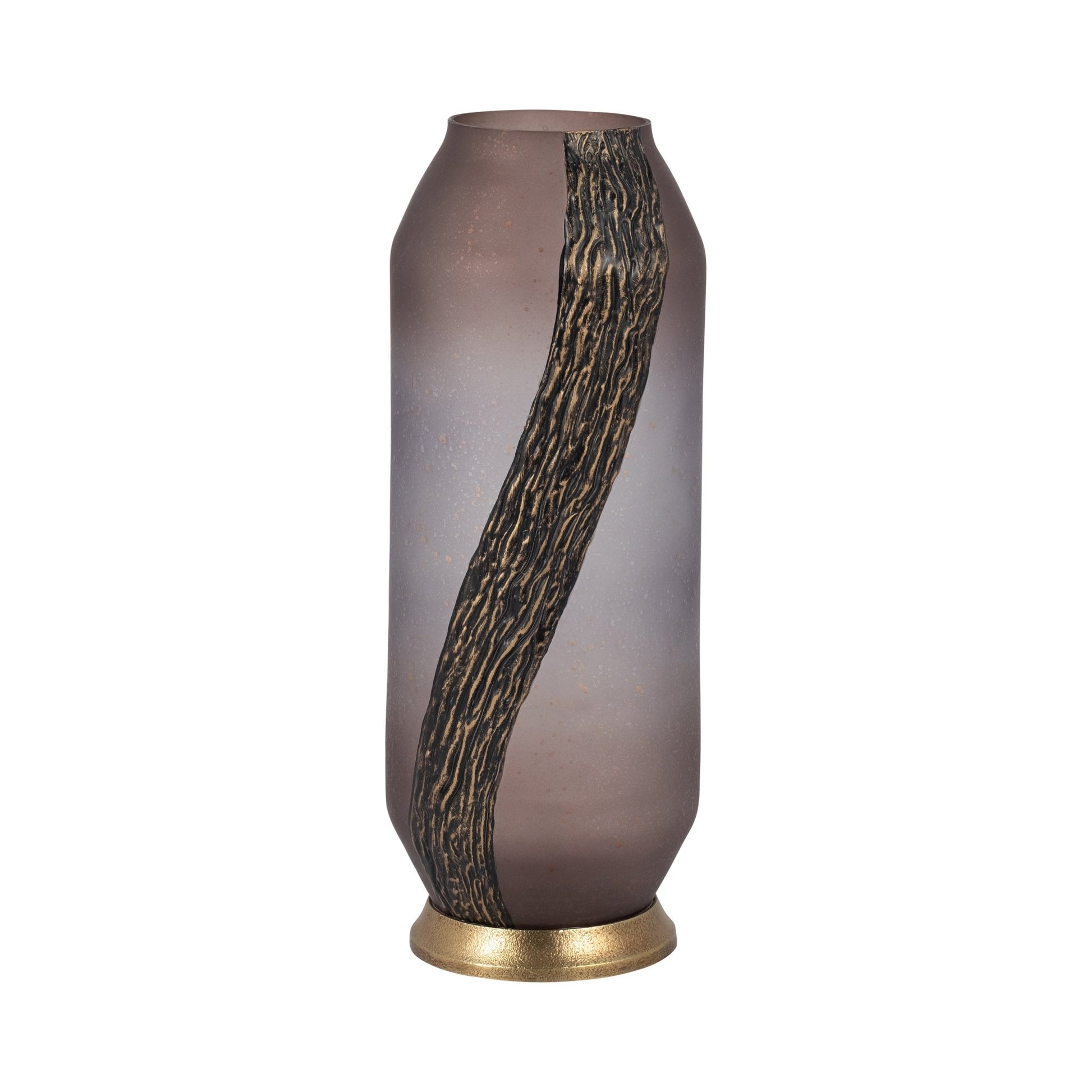 GLASS, METALLIC DETAIL VASE, BLUSH Vases and Jars| Sagebrook Home