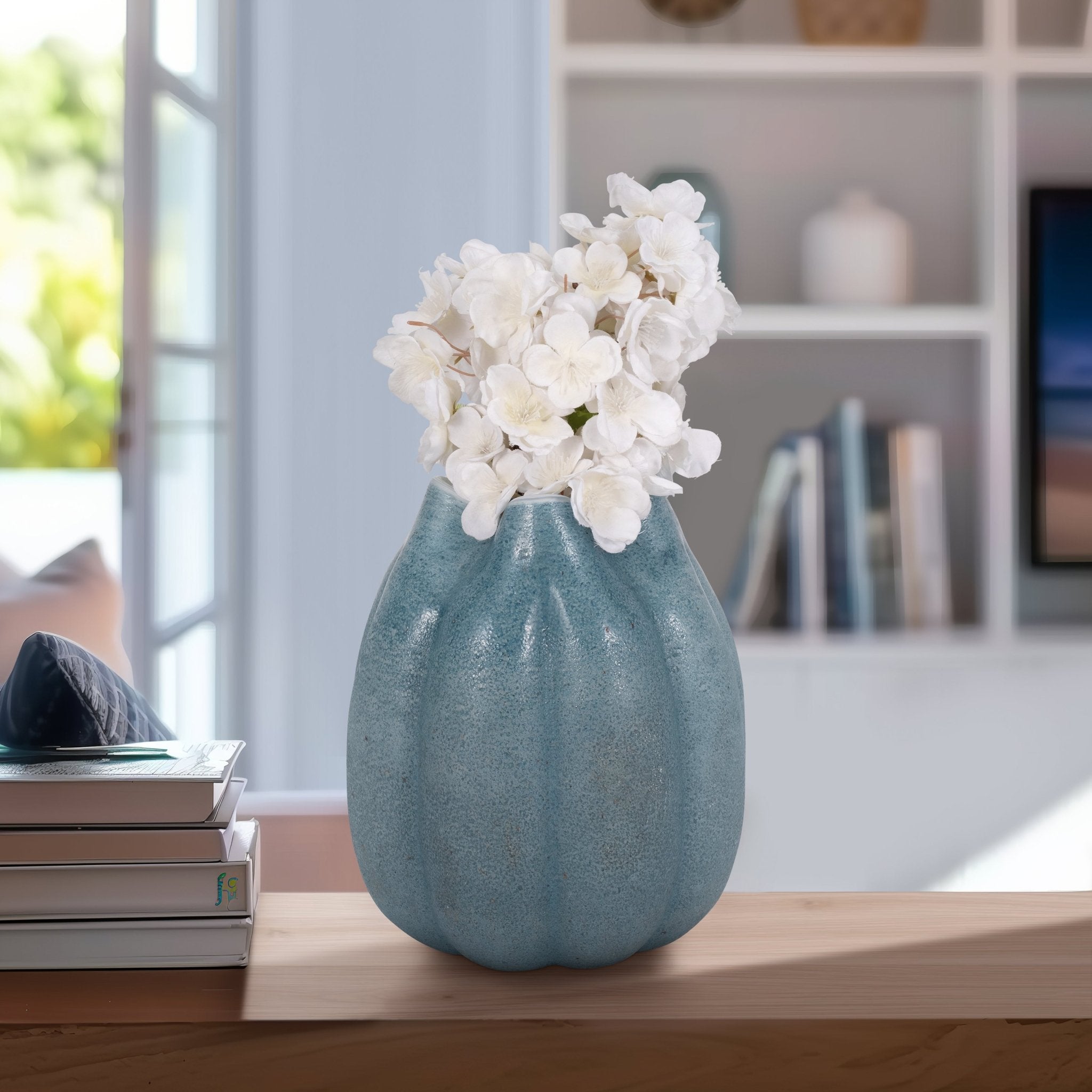 Glass Sea Urchin Vase, Blue Vases and Jars| Sagebrook Home