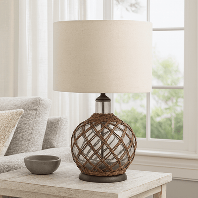 GLASS TABLE LAMP - Al Rugaib Furniture