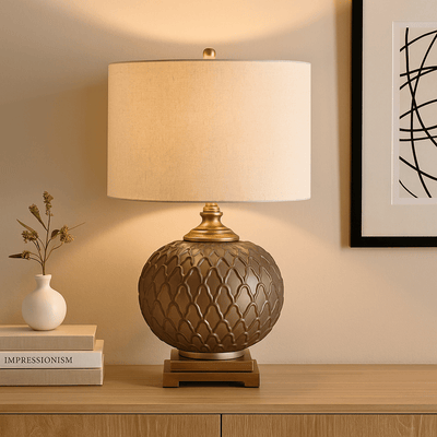 GLASS TABLE LAMP - Al Rugaib Furniture