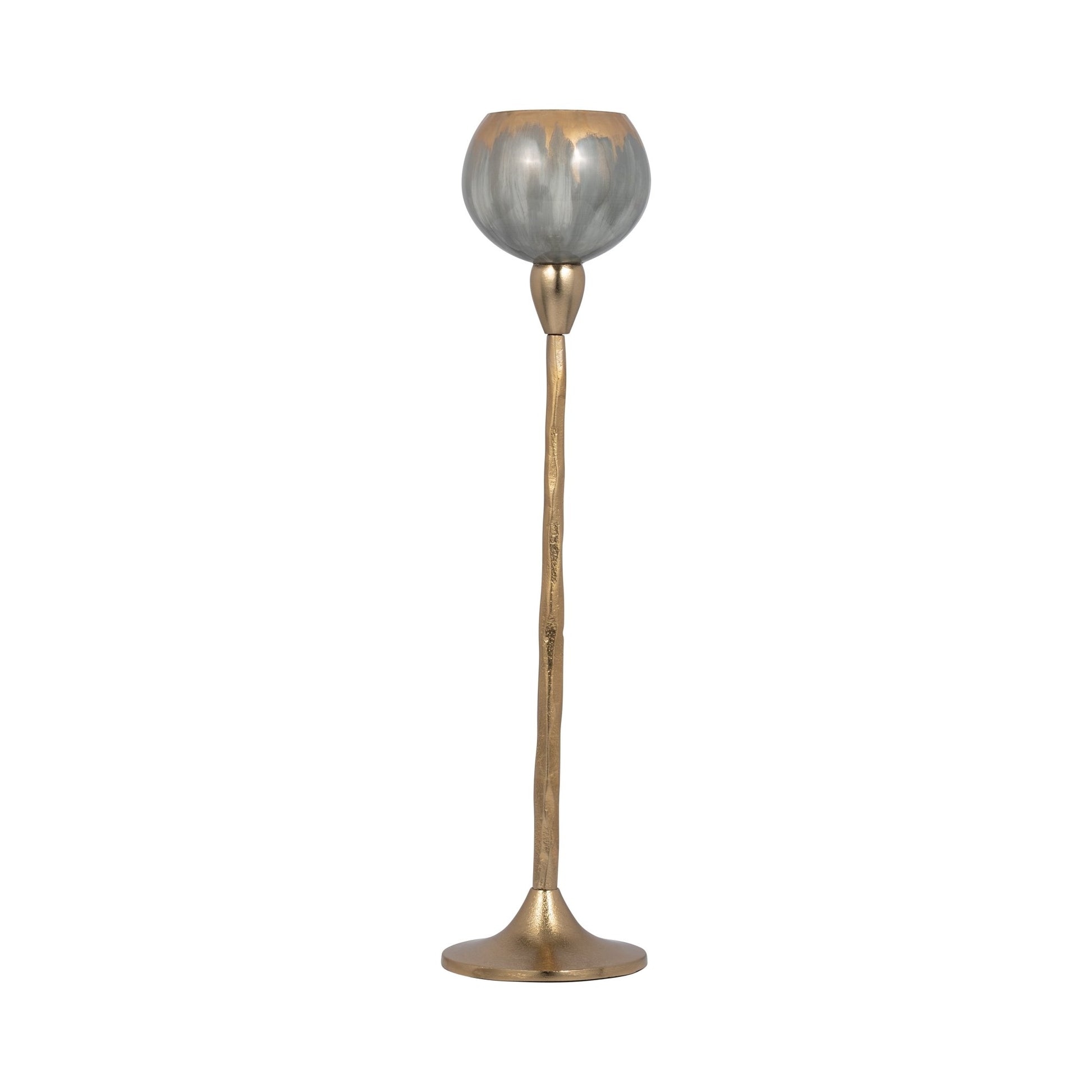 GLASS, 24"H TEALIGHT HOLDER, WICKHOM GRAY Candle Holders| Sagebrook Home
