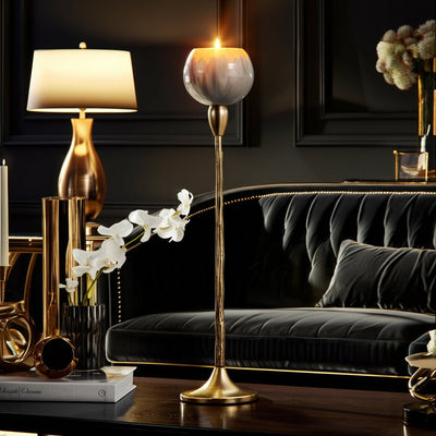 GLASS, TEALIGHT HOLDER, WICKHOM GRAY - Al Rugaib Furniture