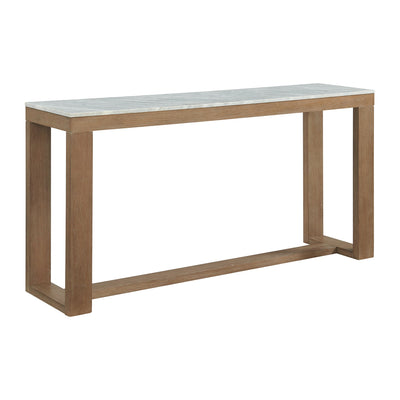 Glass Top Dark Brown Sofa Table - Al Rugaib Furniture