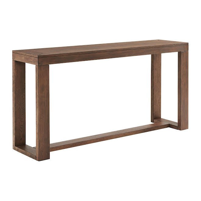 Glass Top Dark Brown Sofa Table - Al Rugaib Furniture