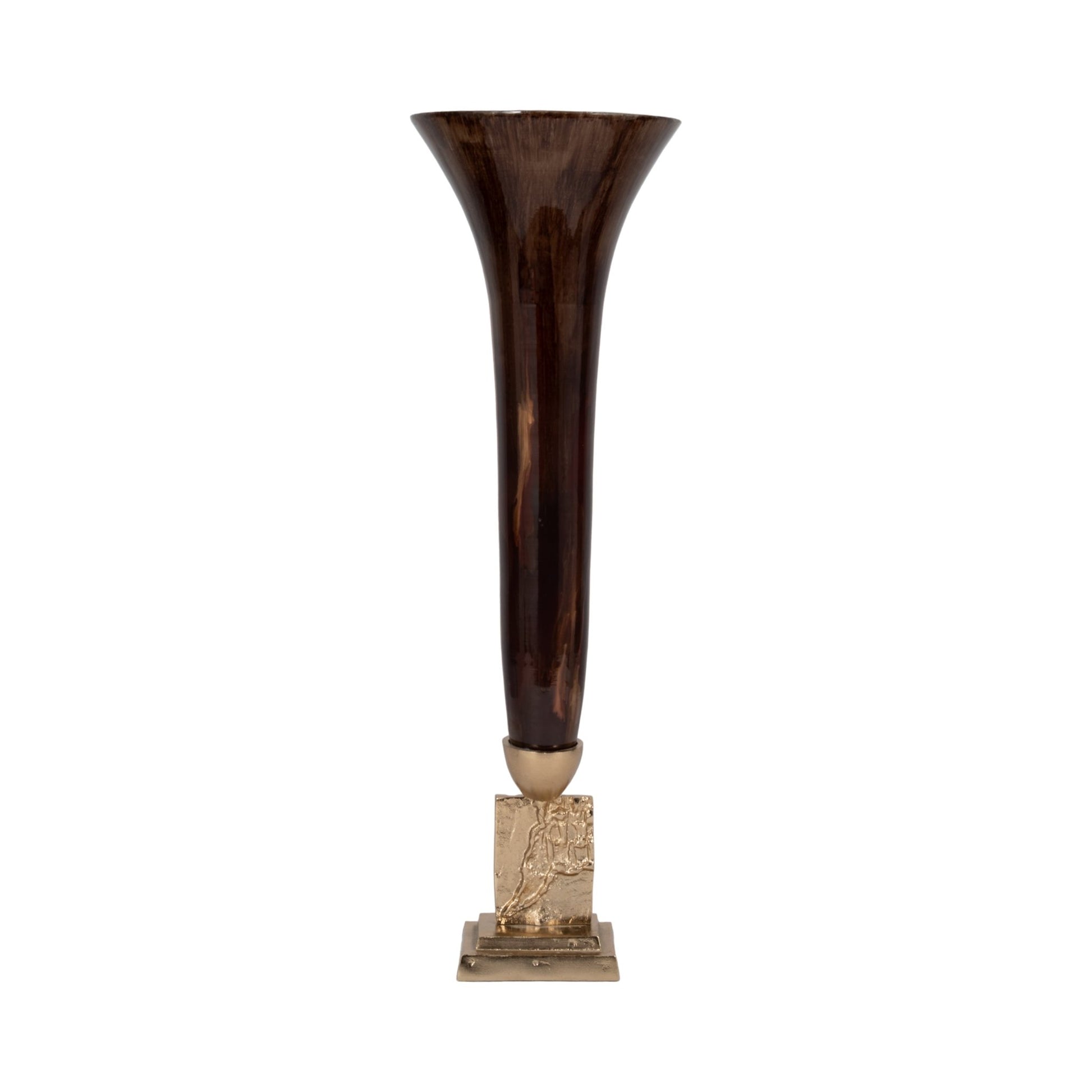 GLASS, TRUMPET VASE, BRONZE Vases and Jars| Sagebrook Home
