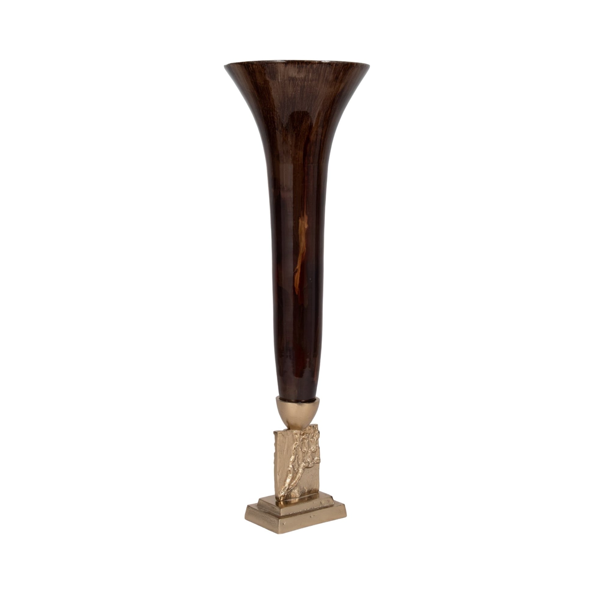 GLASS, TRUMPET VASE, BRONZE Vases and Jars| Sagebrook Home