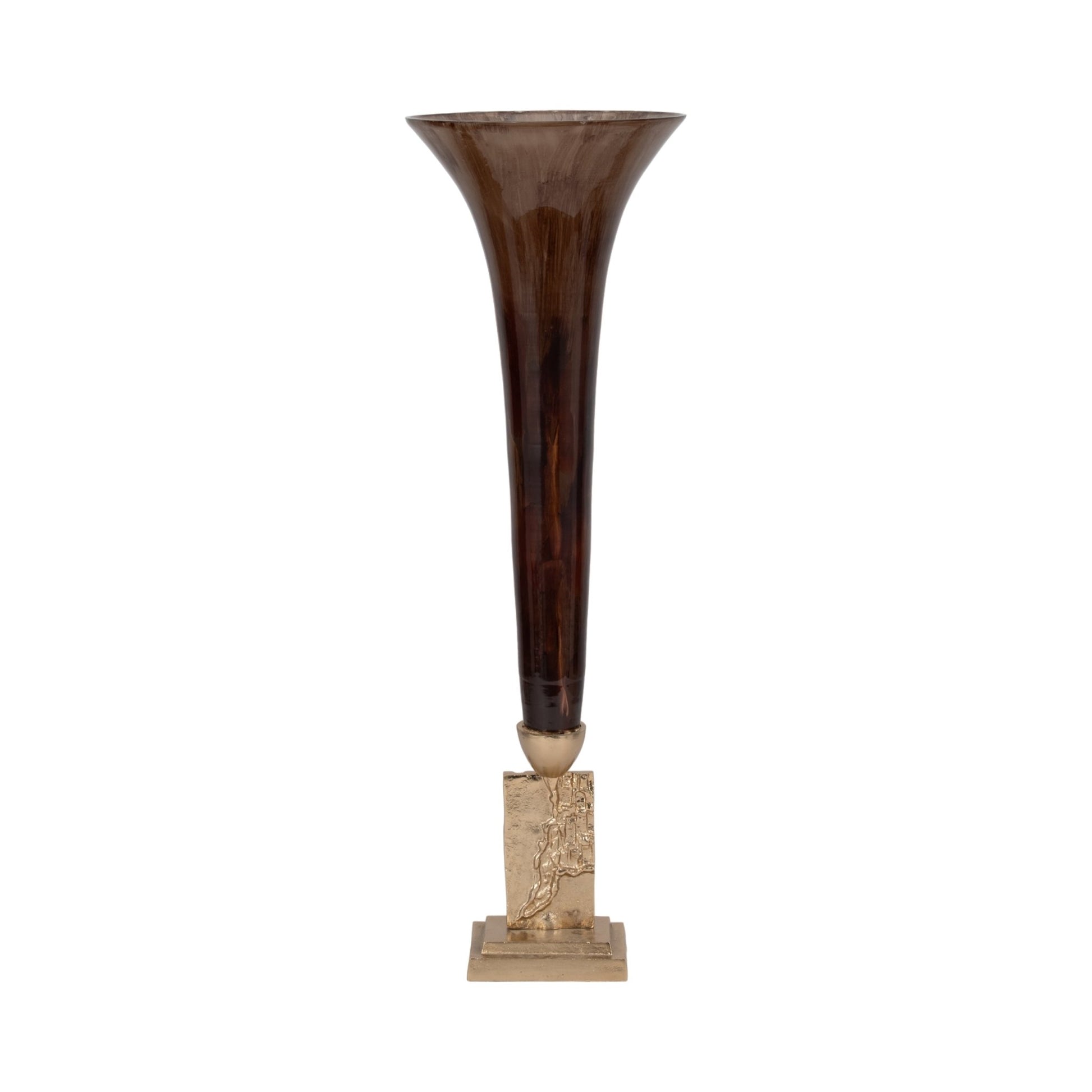 GLASS, TRUMPET VASE, BRONZE Vases and Jars| Sagebrook Home