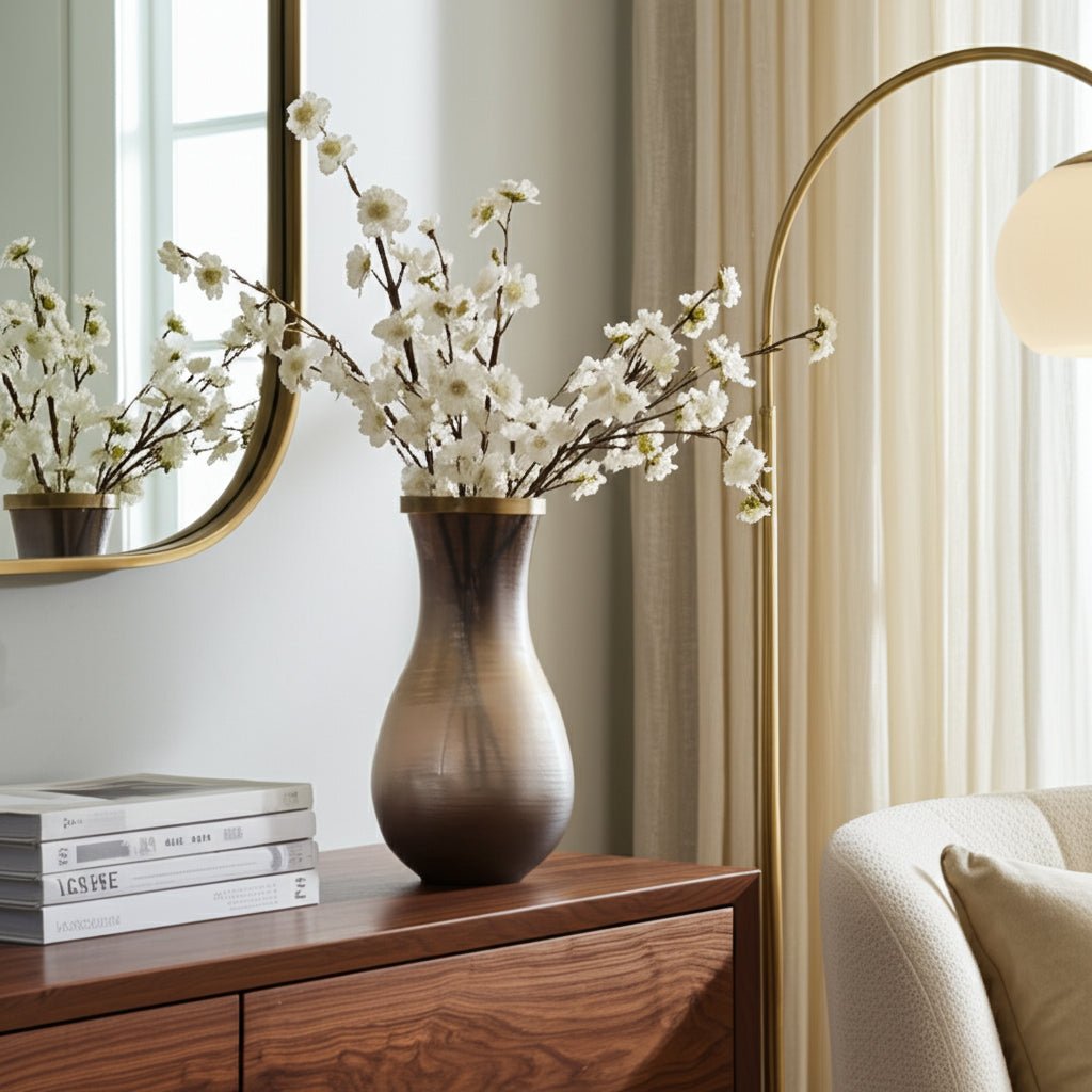 GLASS, VASE WITH METAL RIM, MULTI Vases and Jars| Sagebrook Home