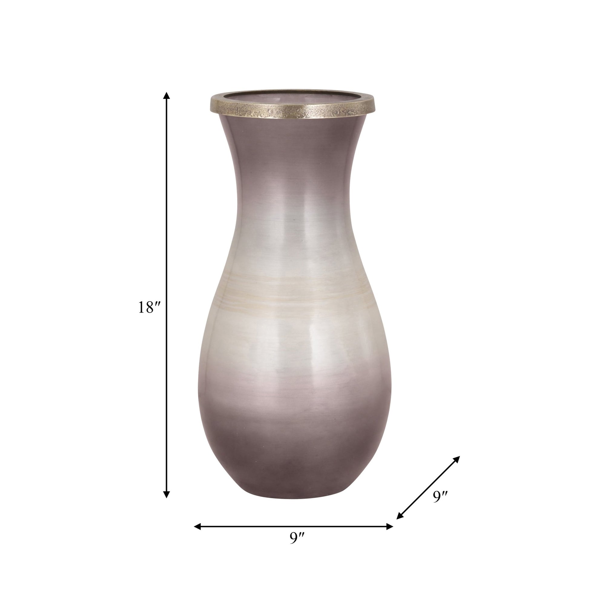 GLASS, VASE WITH METAL RIM, MULTI Vases and Jars| Sagebrook Home