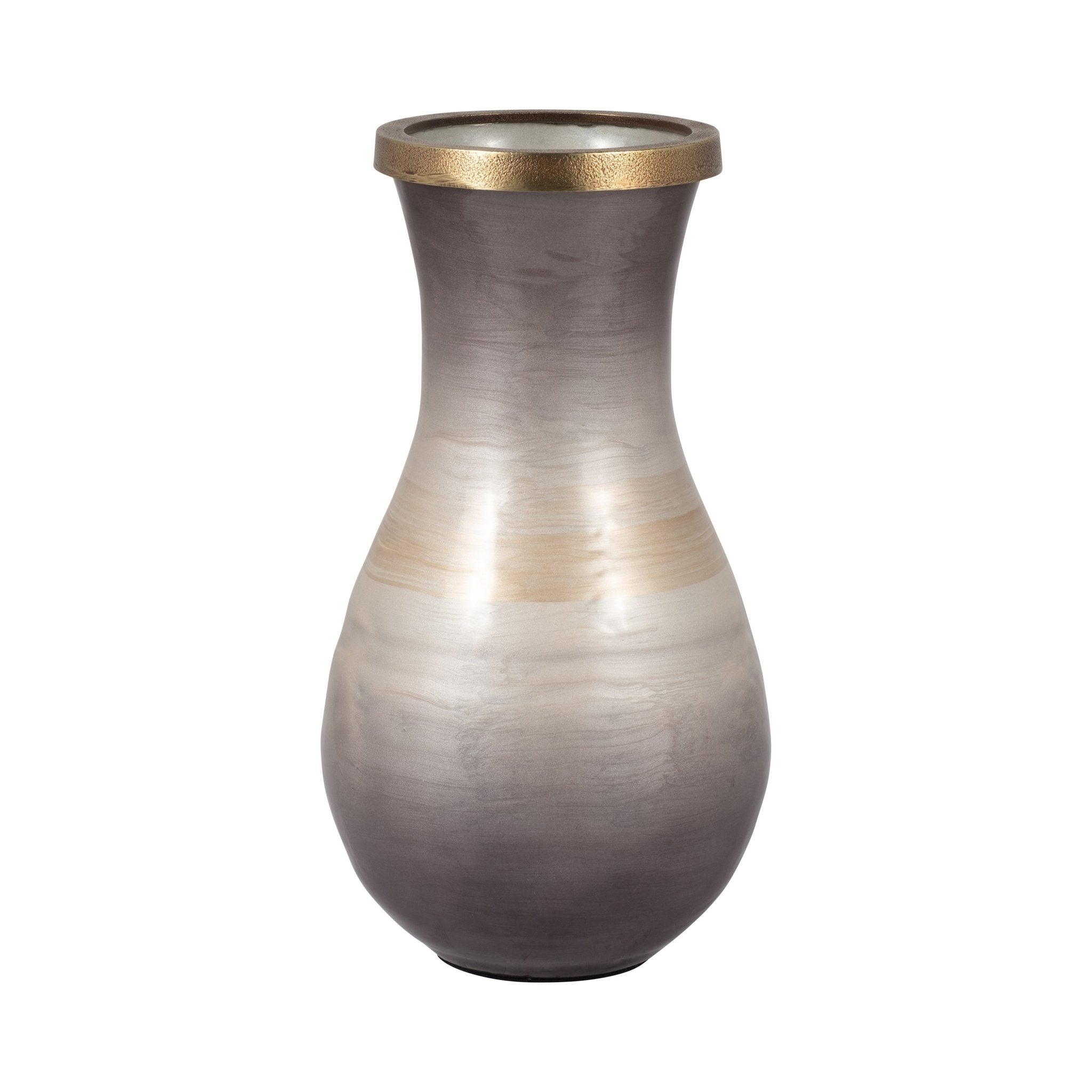 GLASS, VASE WITH METAL RIM, MULTI Vases and Jars| Sagebrook Home