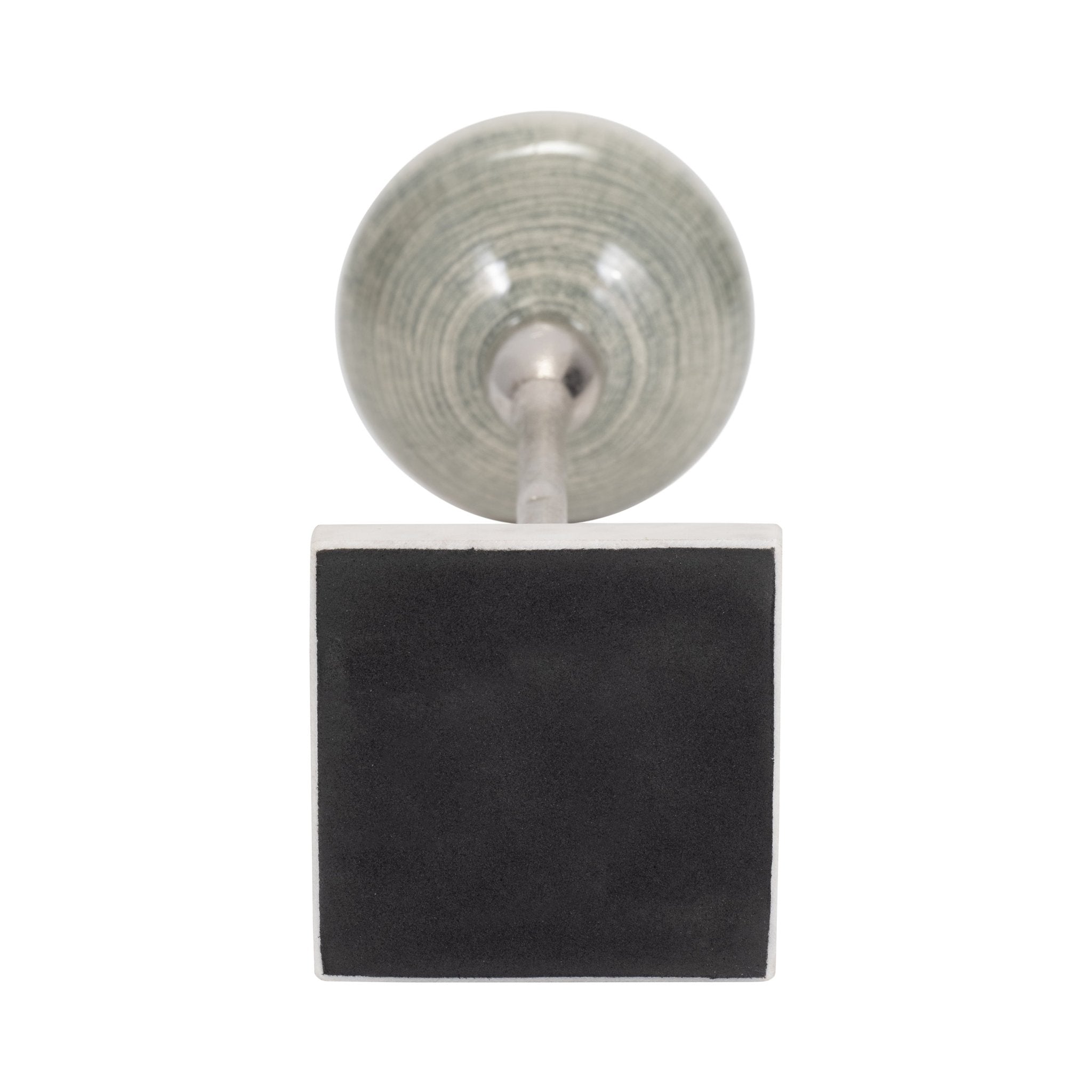 GLASS, VOTIVE HOLDER W MARBLE STAND, SAGE/SILV Candle Holders| Sagebrook Home
