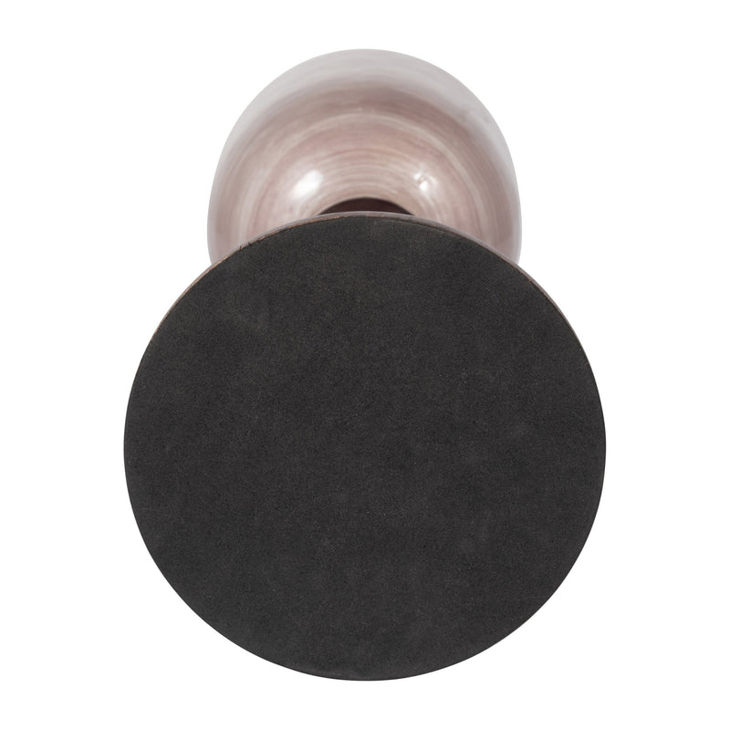 GLASS, WOODEN BASE HURRICAN, BLUSH - Al Rugaib Furniture