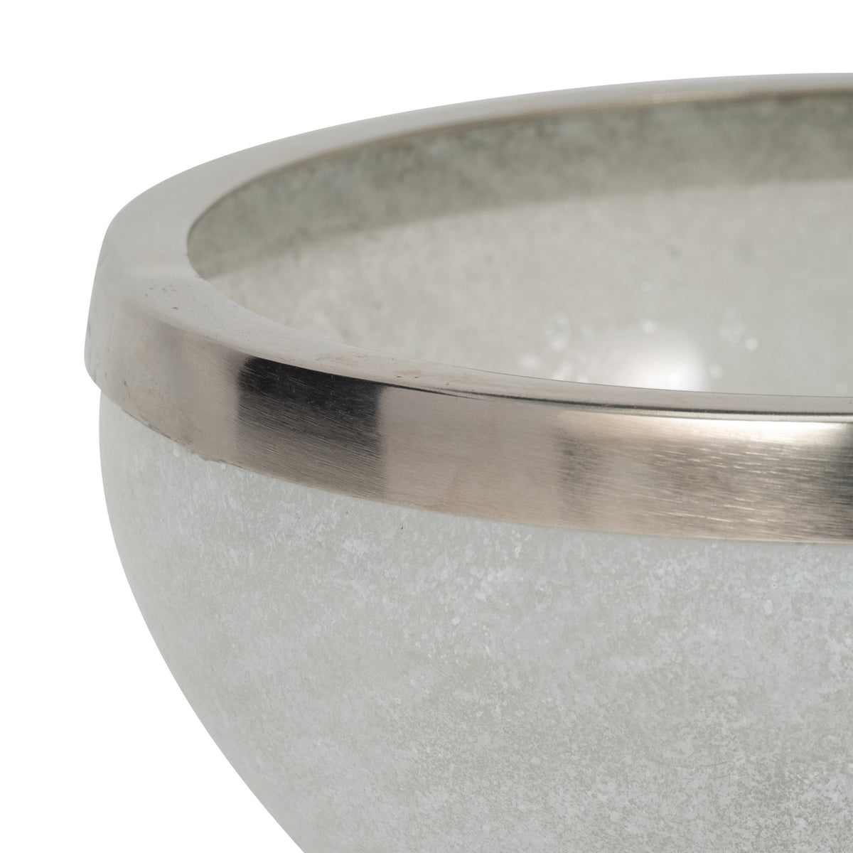GLASS,10",BOWL W/RING DECO,WHITE Table Decors| Sagebrook Home
