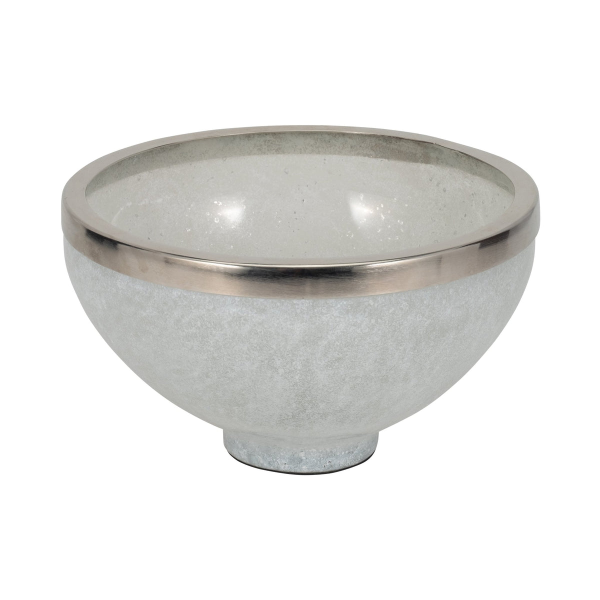 GLASS,10",BOWL W/RING DECO,WHITE Table Decors| Sagebrook Home