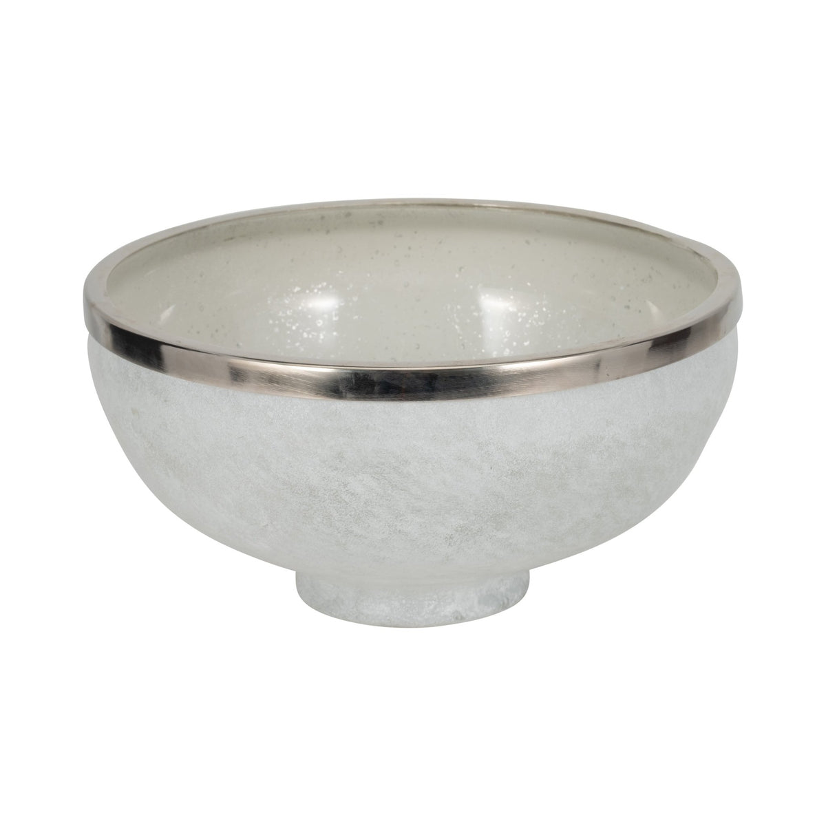 GLASS,13",BOWL W/RING DECO,WHITE Table Decors| Sagebrook Home
