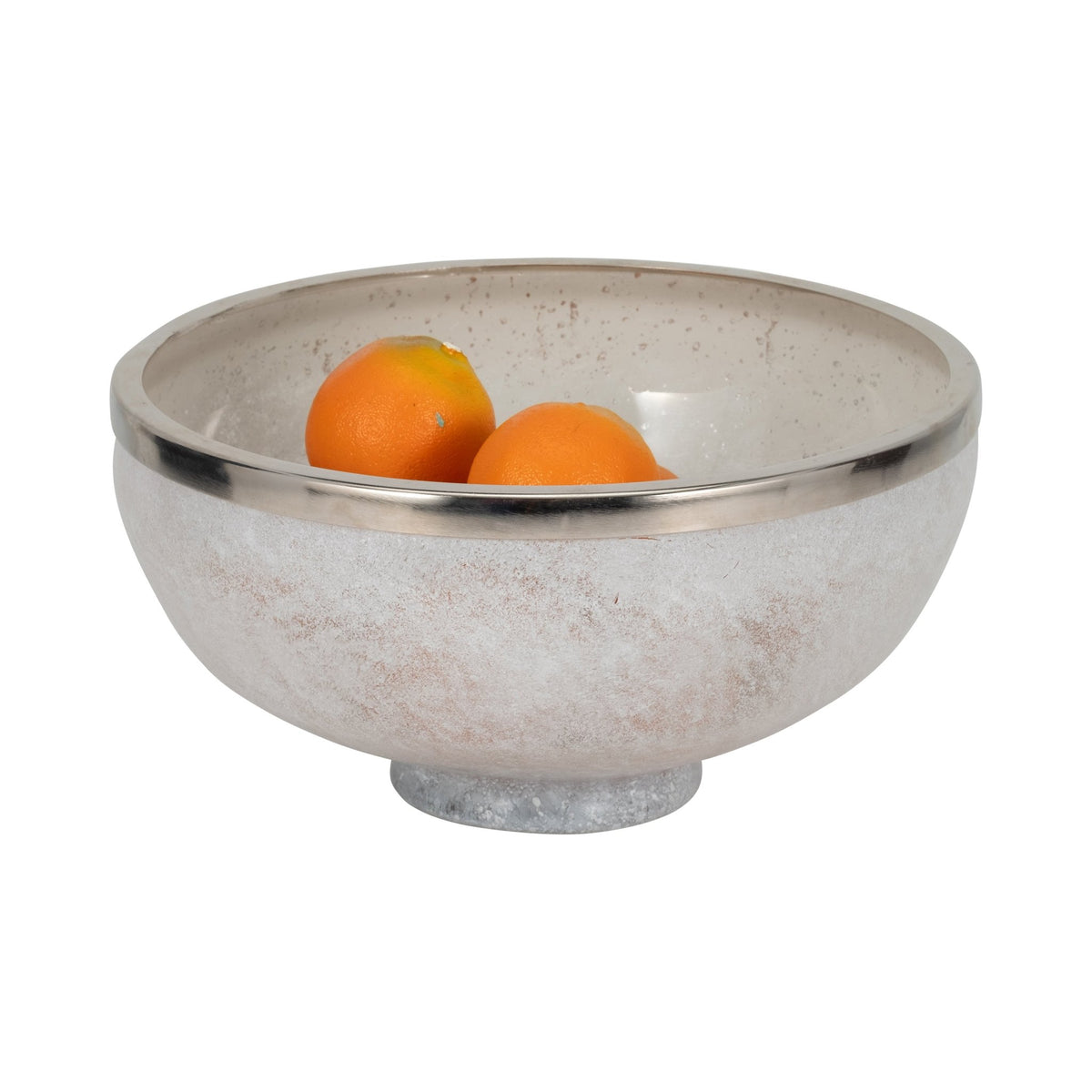 GLASS,13",BOWL W/RING DECO,WHITE Table Decors| Sagebrook Home