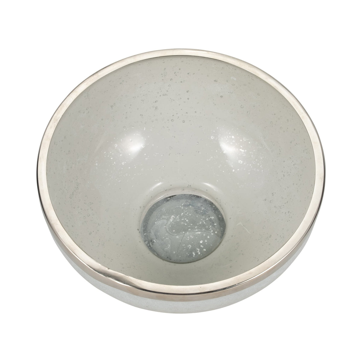 GLASS,13",BOWL W/RING DECO,WHITE Table Decors| Sagebrook Home