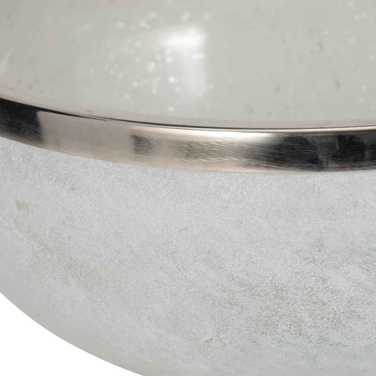 GLASS,13",BOWL W/RING DECO,WHITE Table Decors| Sagebrook Home