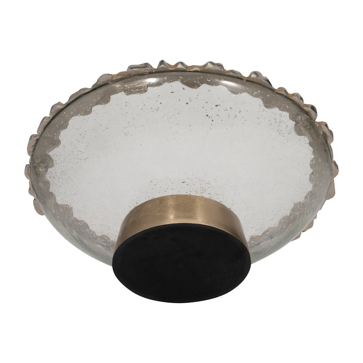 GLASS,17",BOWL W/ROCKY RING,CHAMPAGNE Table Decors| Sagebrook Home