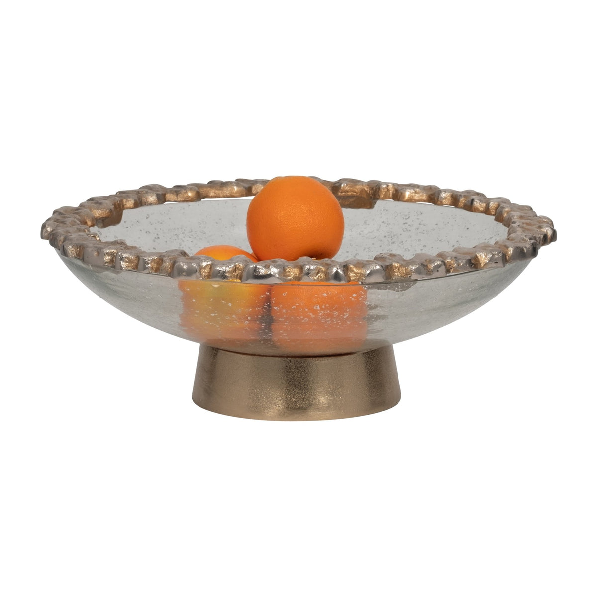 GLASS,17",BOWL W/ROCKY RING,CHAMPAGNE Table Decors| Sagebrook Home